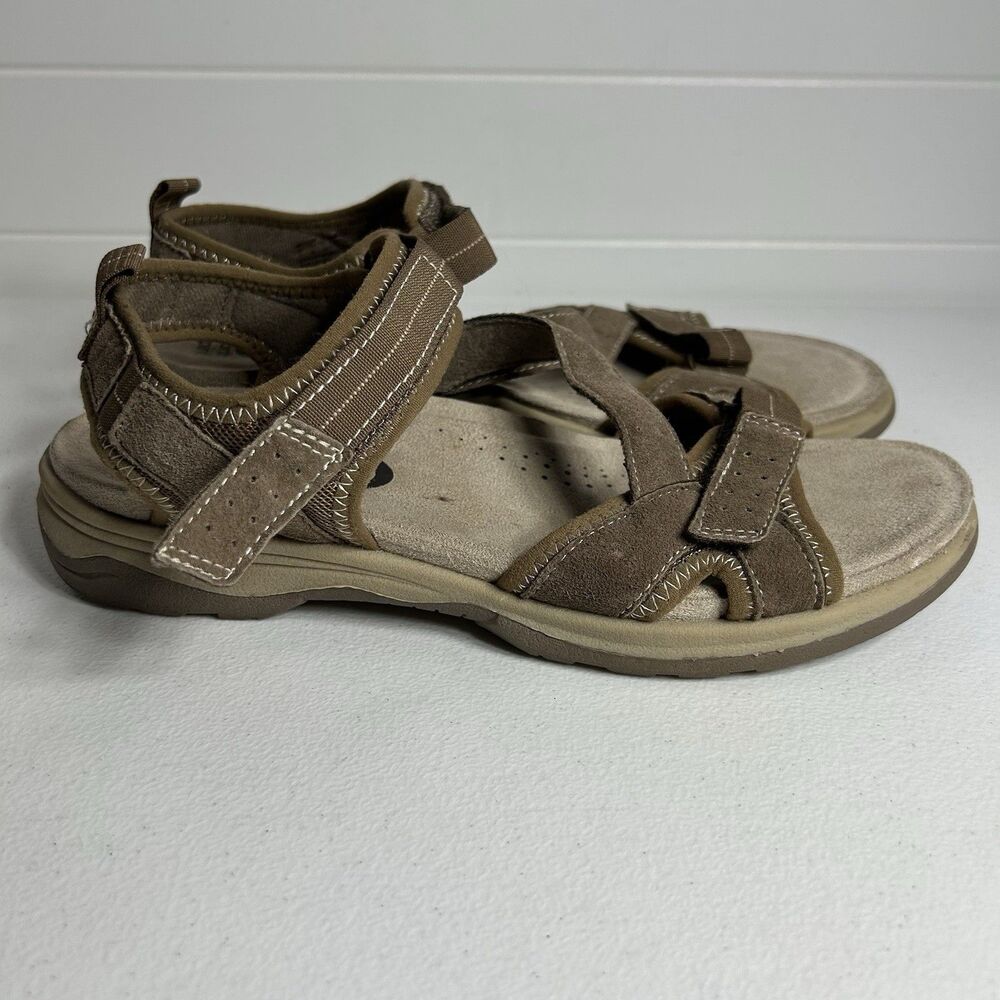 Earth Origins Shala Women's Sandals Size 9 Brown Suede Outdoor Comfort
